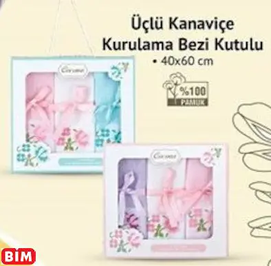 ÜÇLÜ KANAVİÇE KURULAMA BEZİ KUTULU ÜÇLÜ KANAVİÇE KURULAMA BEZİ KUTULU